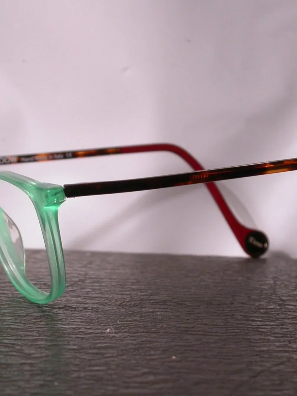 WOOW On Time Clear Green Red Designer Eyeglasses Frames Made in Italy